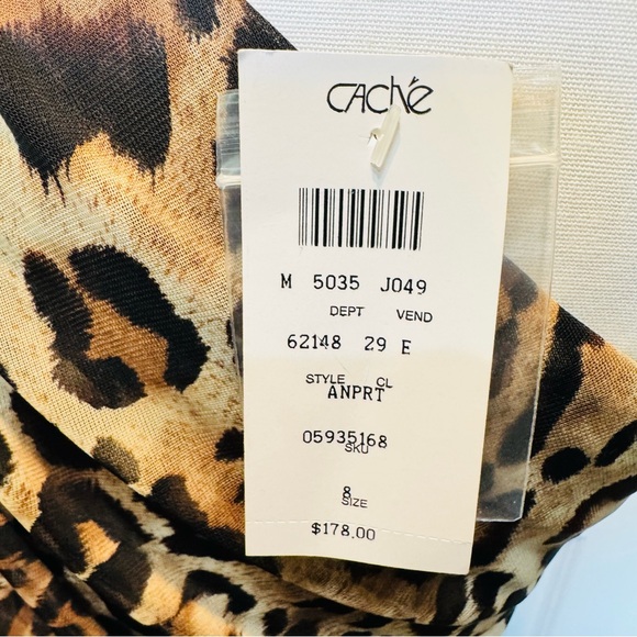 Cache Leopard Print One-Shoulder Dress - Picture 10 of 14